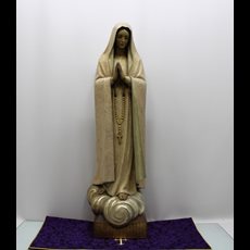 32" Wood Carved Our Lady of Fatima SKU C098-058